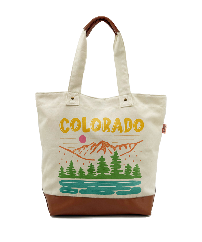 Colorado Sunrise Lakeview Canvas Tote Bag