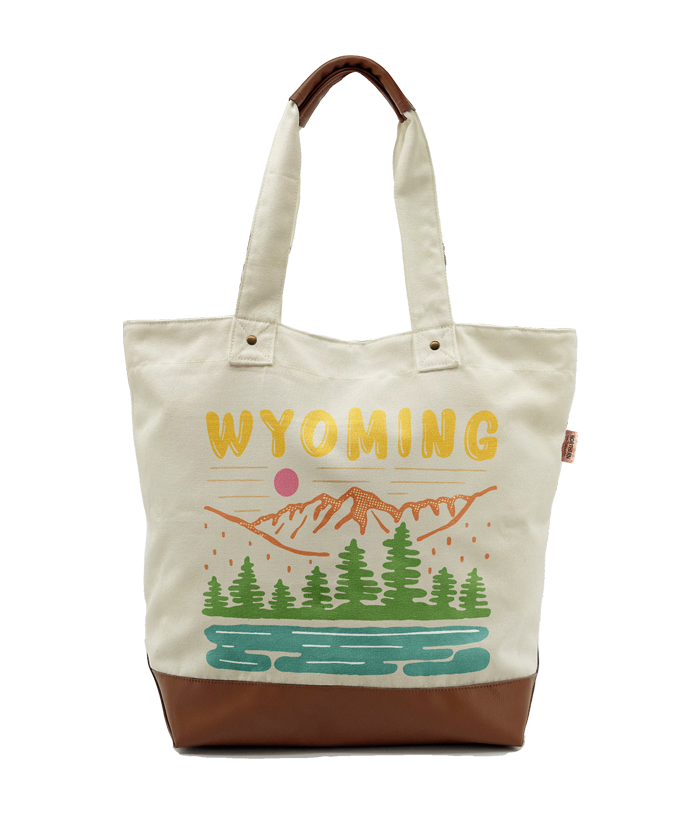 Wyoming Wilderness Scenic Canvas Tote Bag