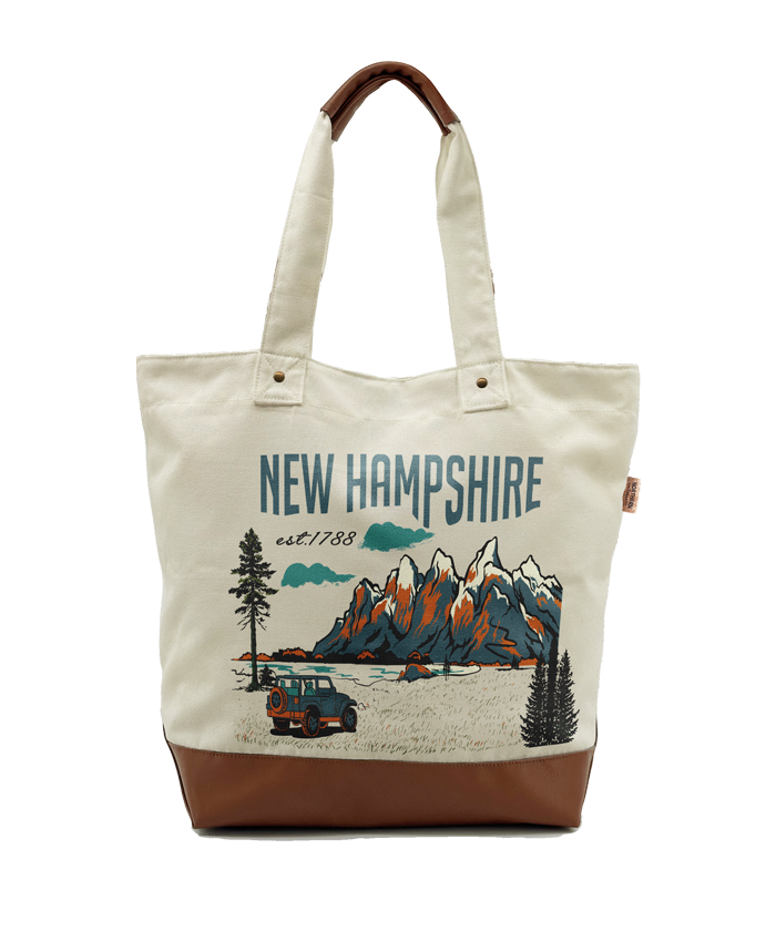 New Hampshire Alpine Explorer Canvas Tote Bag