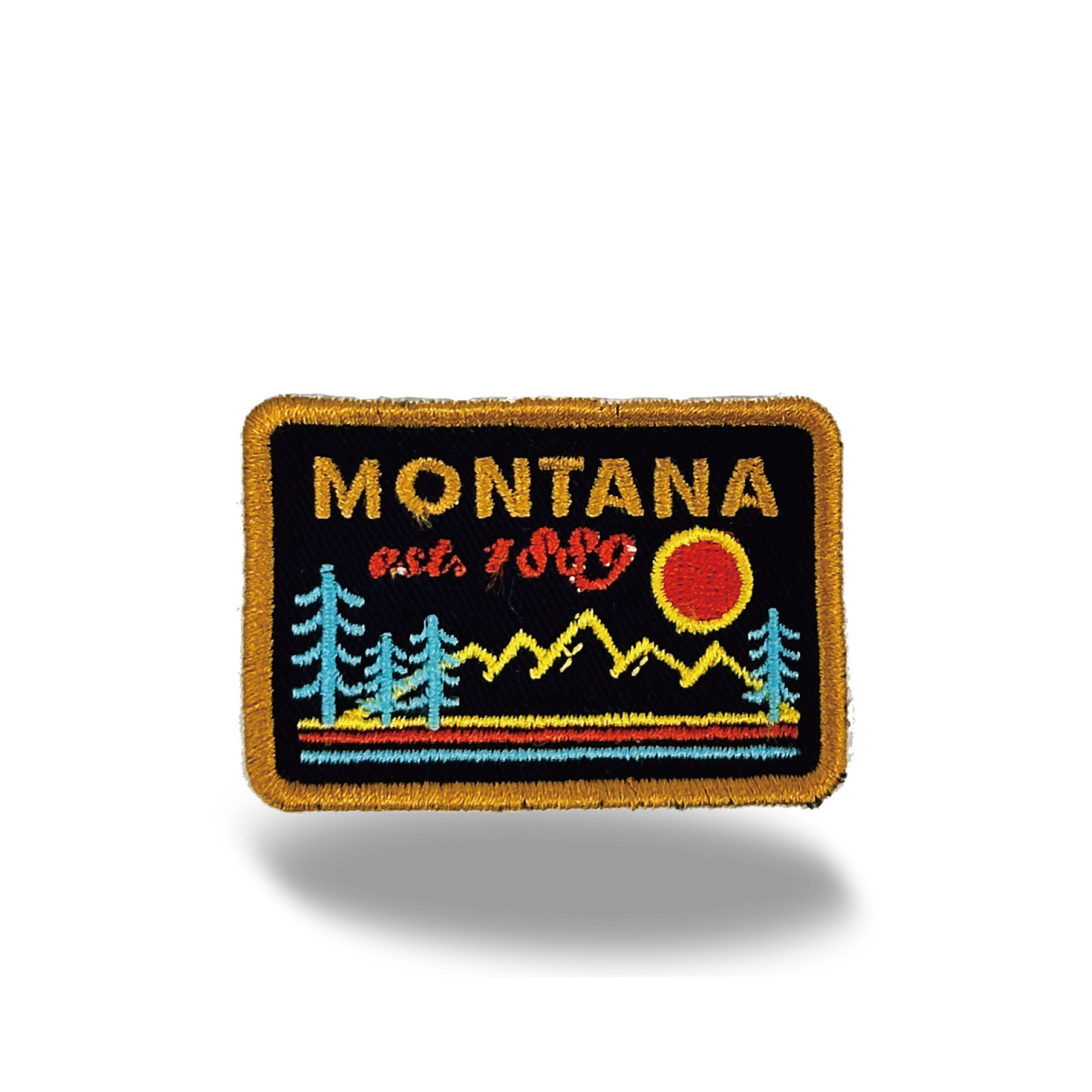 Montana Sunset Wilderness Iron On Embroidery Patch