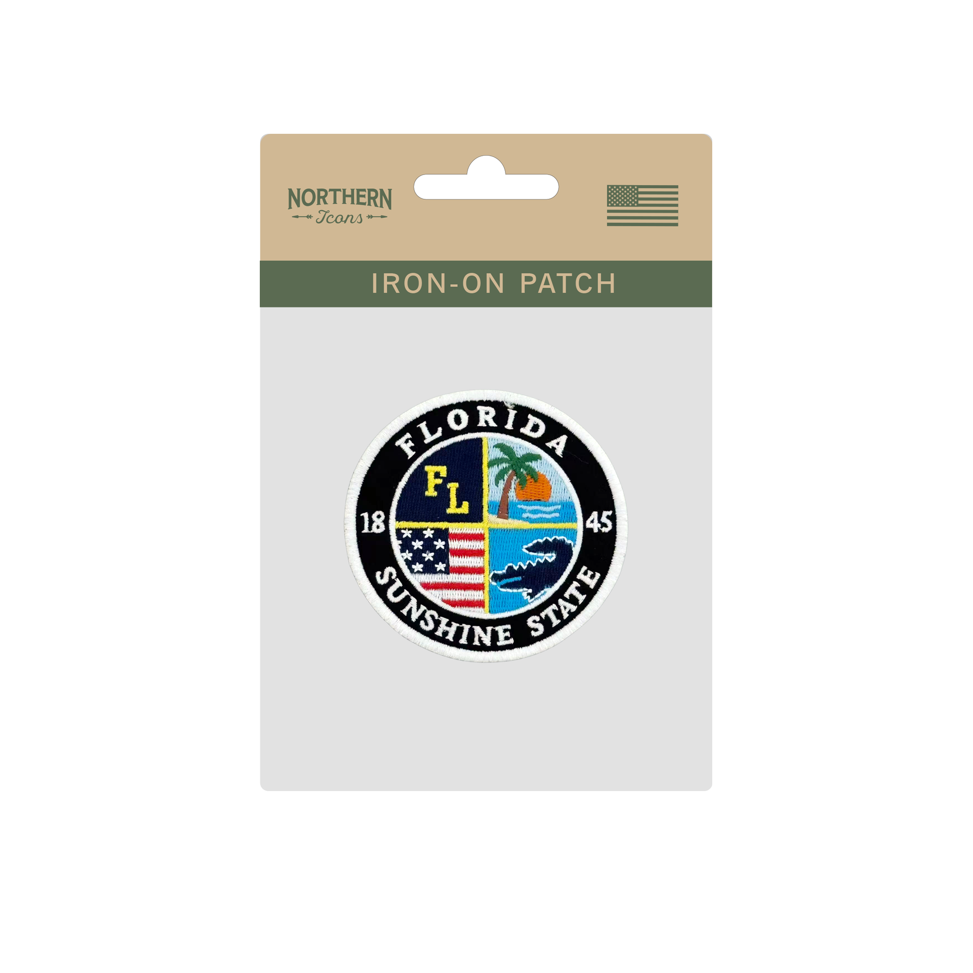 Florida Embroidered Patch – Sunshine State Round Badge