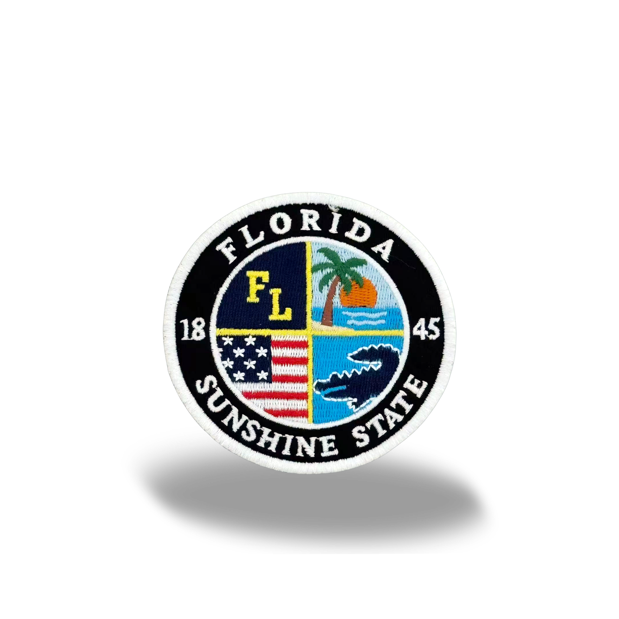Florida Embroidered Patch – Sunshine State Round Badge