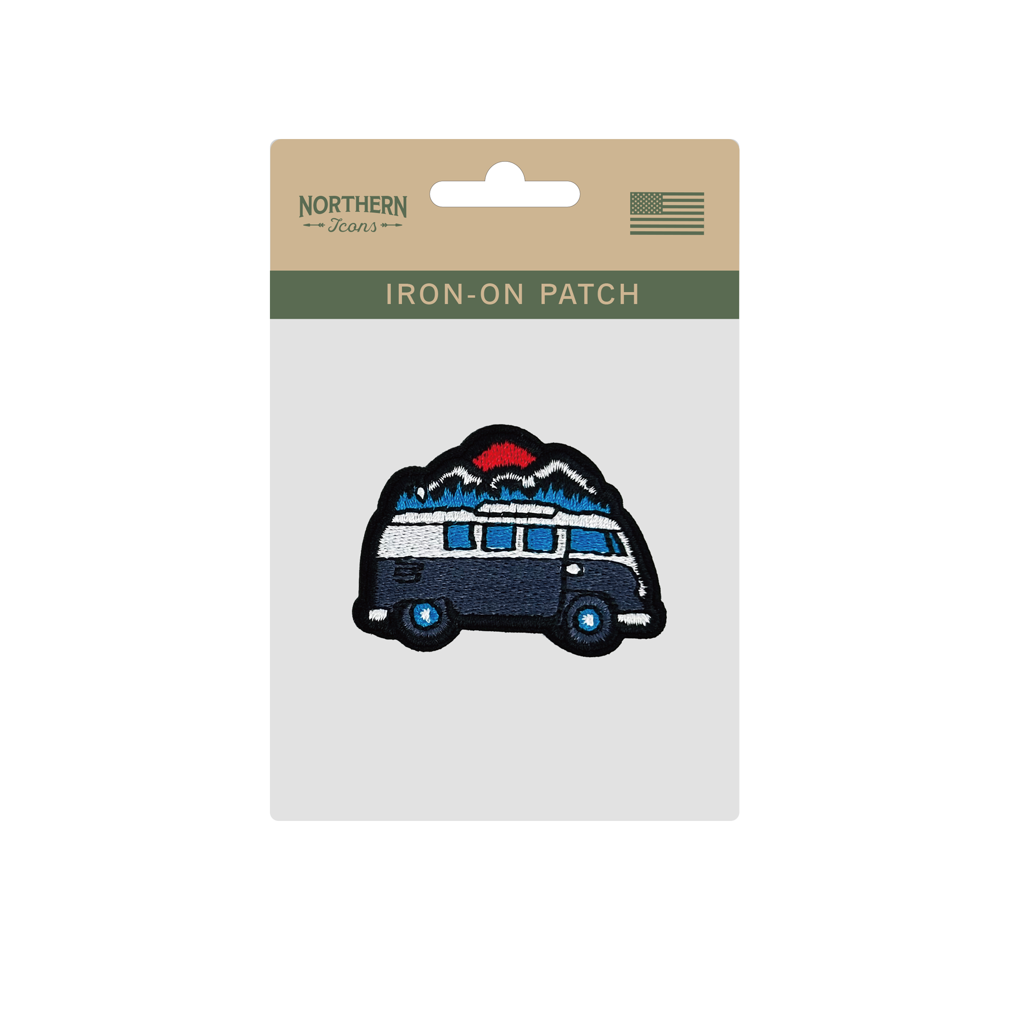 Mountain Van Adventure Iron On Embroidery Patch