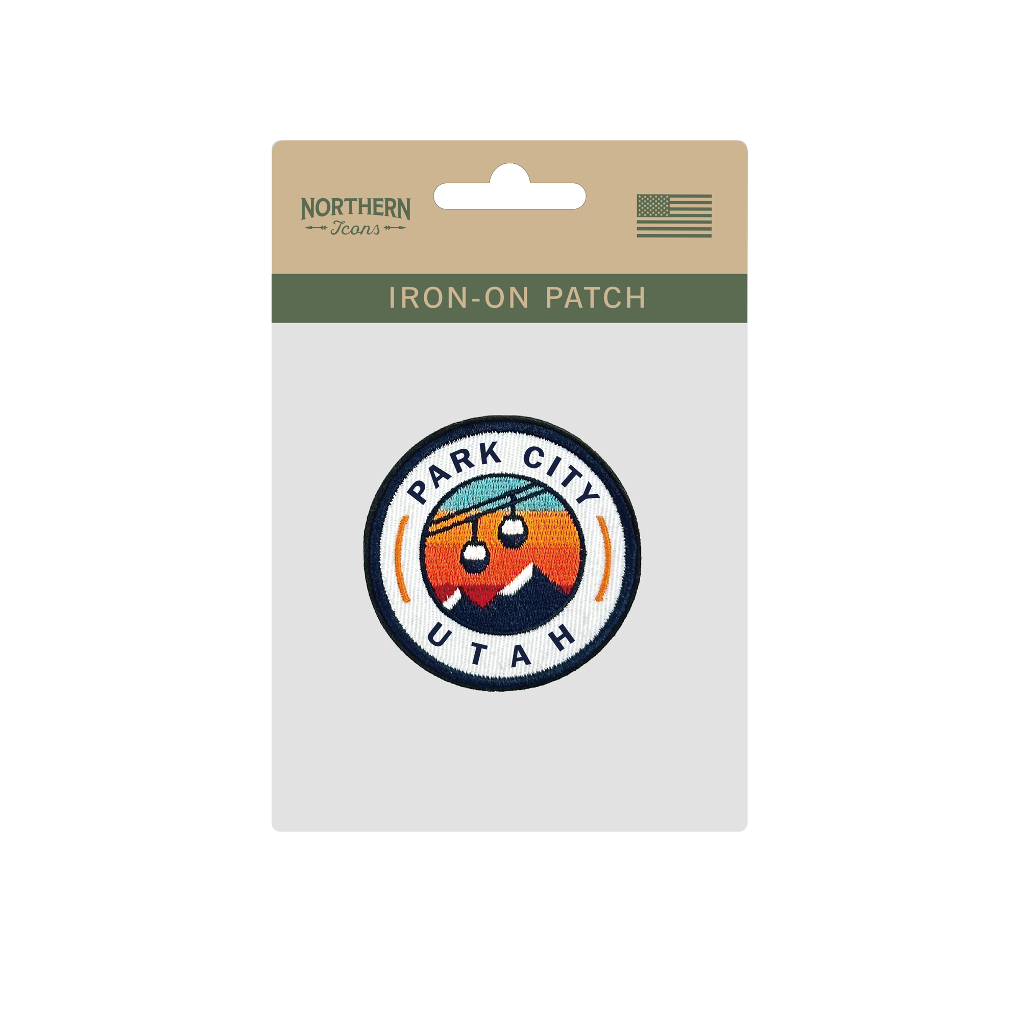 Park City Utah Embroidered Patch Mountain Ski Resort Souvenir Iron-On Patch