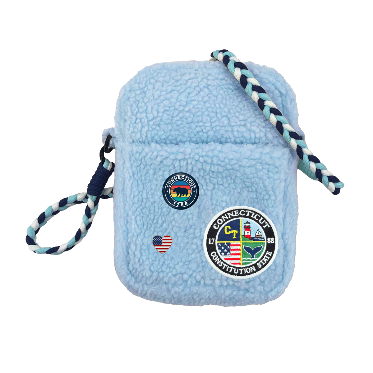 Connecticut Sherpa Mini Crossbody Bag | Cozy Travel Shoulder Bag