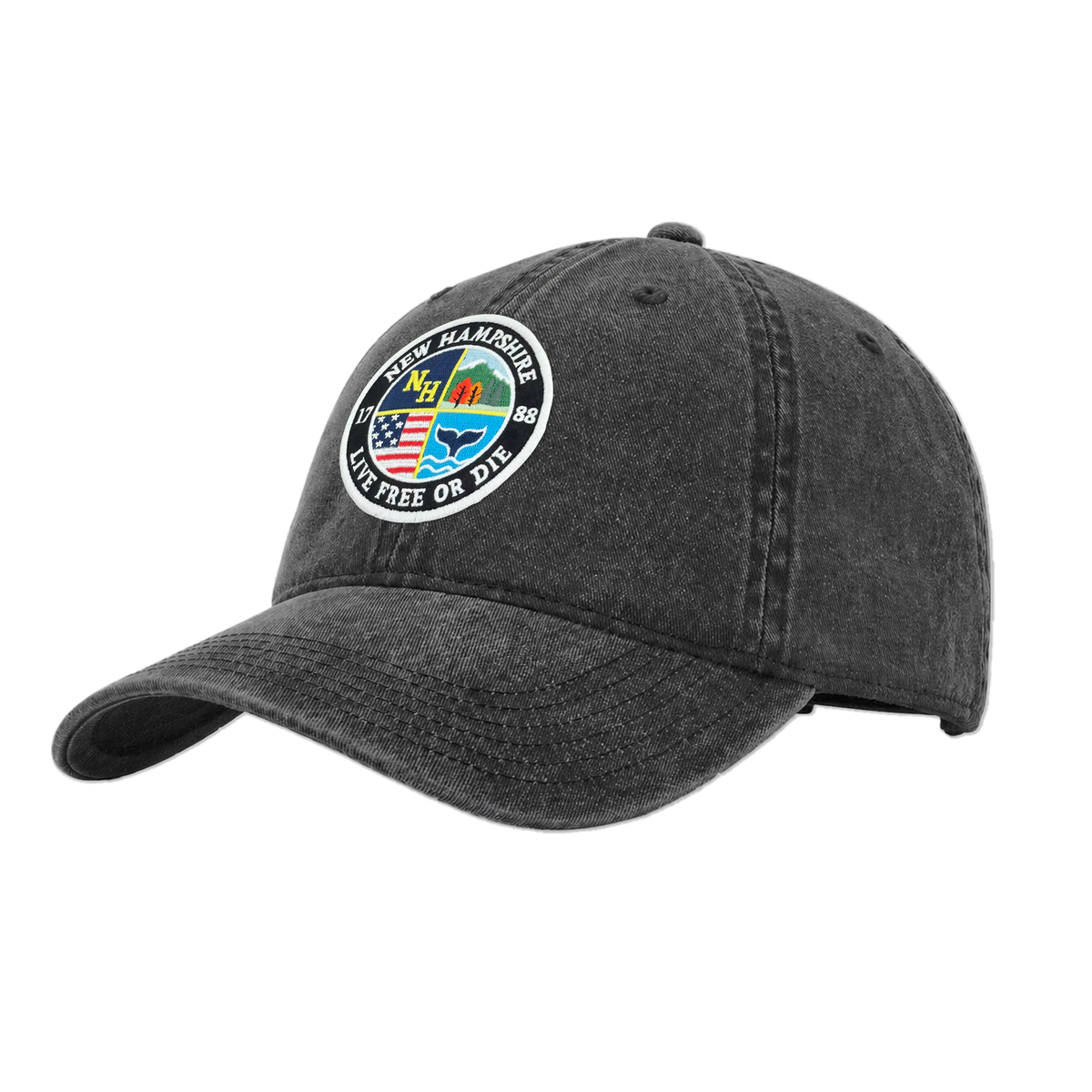 New Hampshire Pigment Dye Washed Baseball Cap | Vintage Outdoor Travel Hat