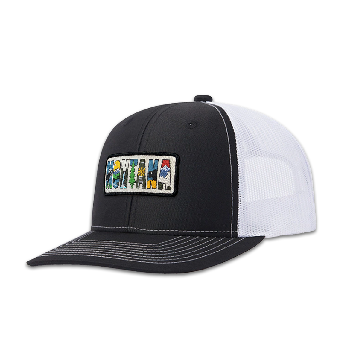 Montana Trucker Hat | Scenic Letter Mesh Back Cap