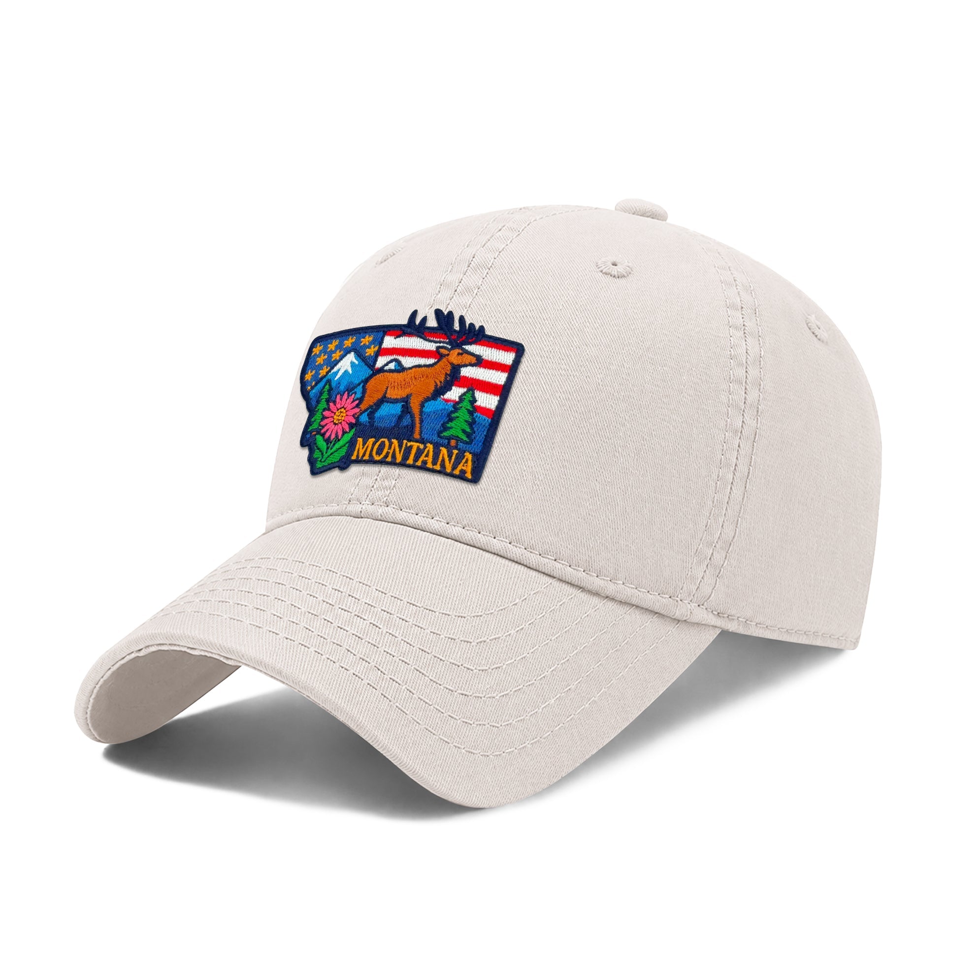 Montana Low Profile Garment Wash Cotton Baseball Caps Mens Womens with State Icons