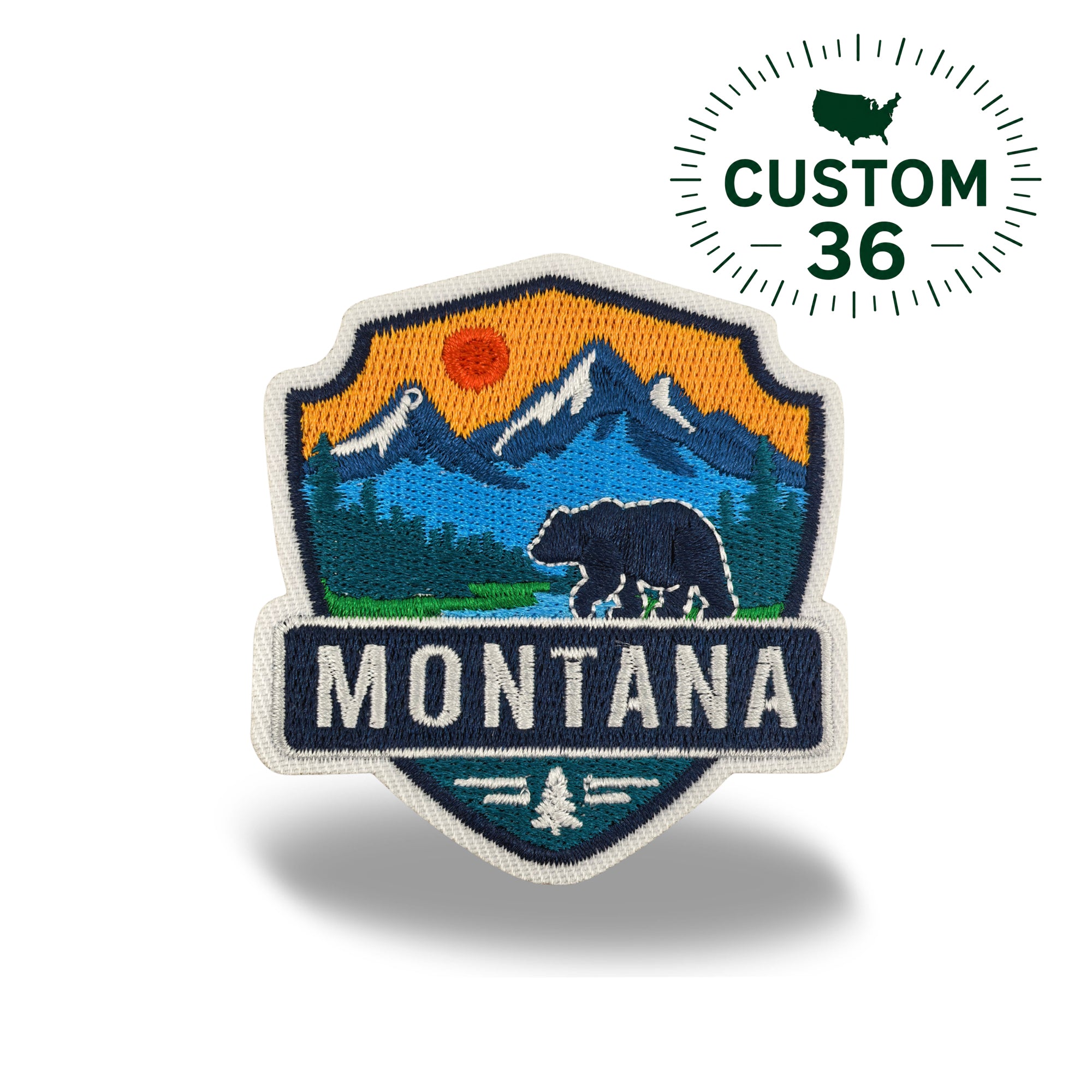 Montana State Embroidered Iron-on Patch | Outdoor Adventure Souvenir Patch for Hats, Jackets & Backpacks