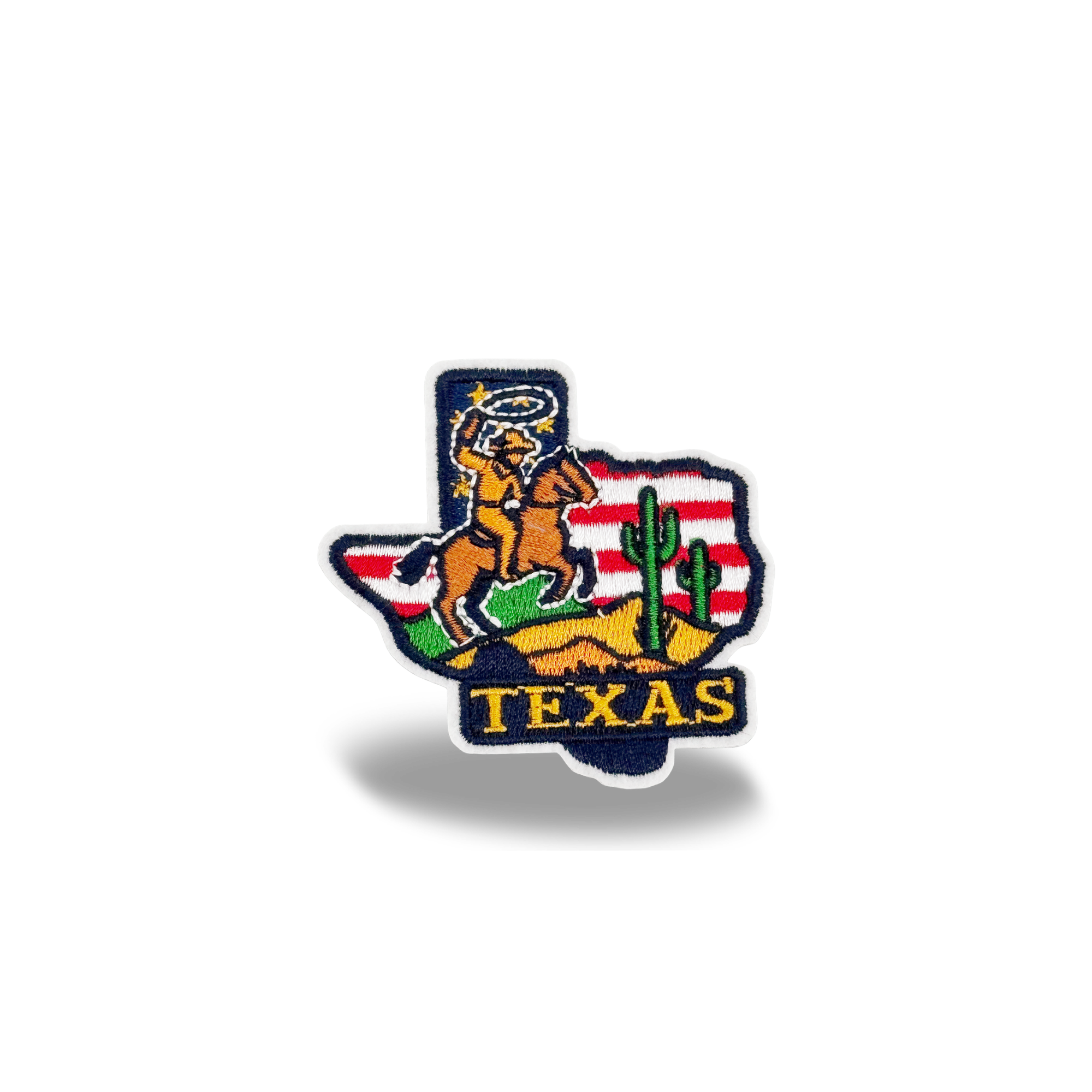 Texas Cowboy Rodeo Embroidered Patch Iron On State Souvenir Badge