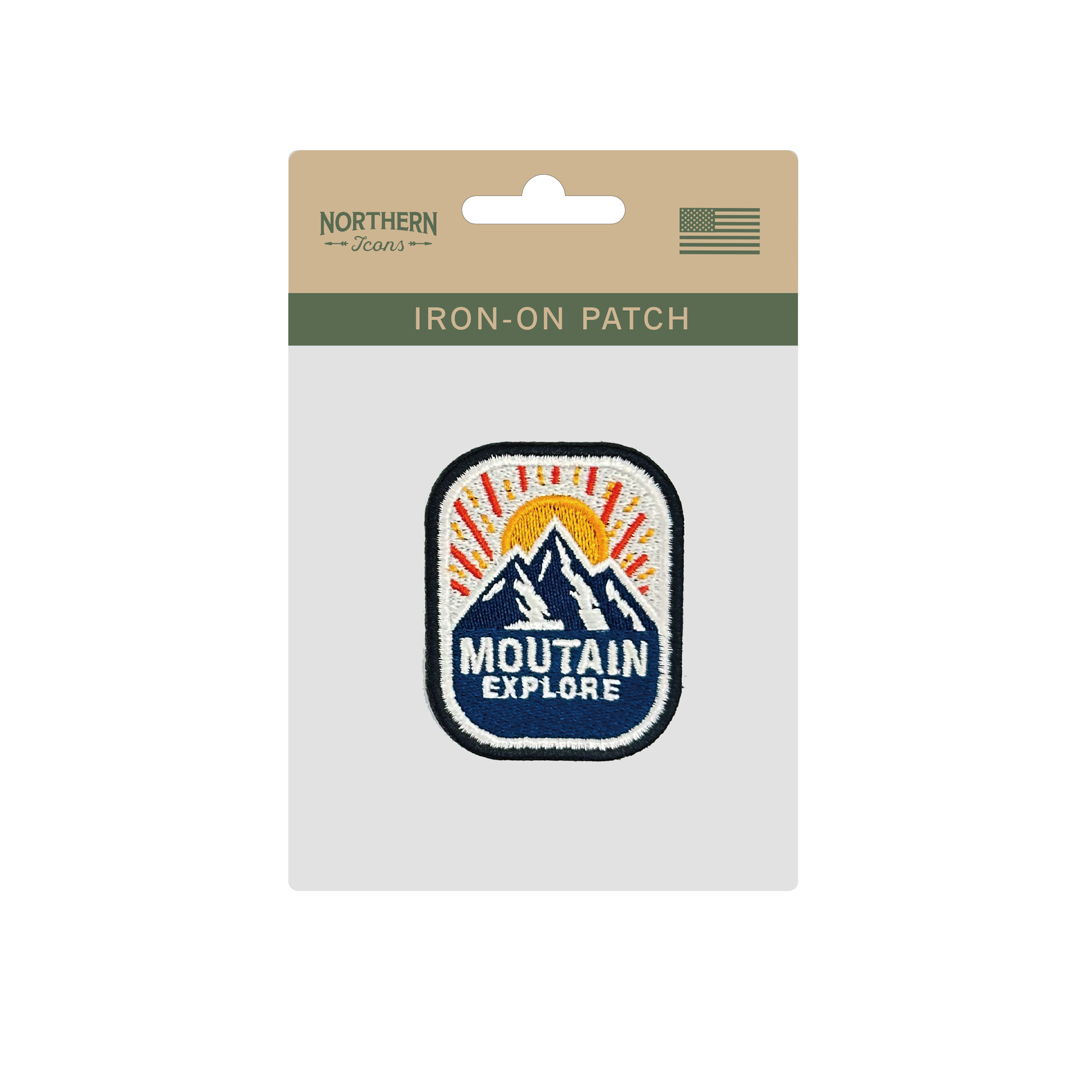 Mountain Explore Iron On Embroidery Patch