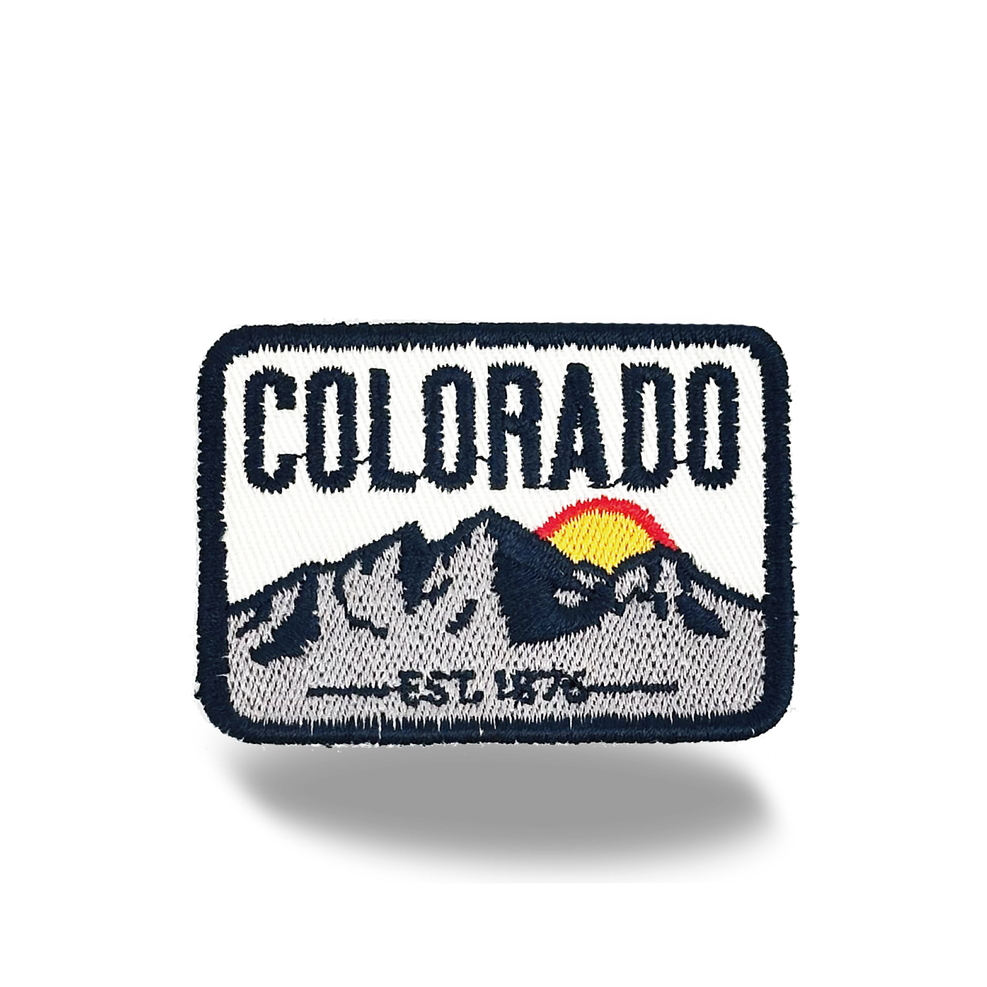 Colorado Mountain Sunrise Iron On Embroidery Patch