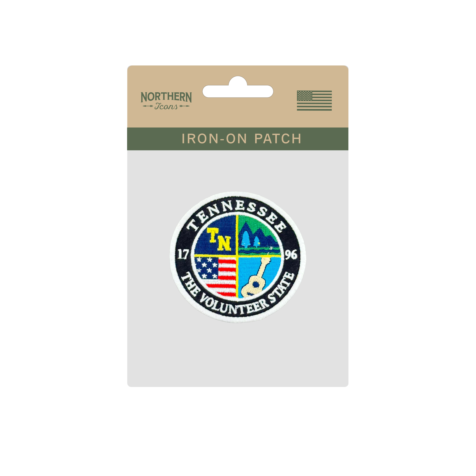 Tennessee Volunteer State Embroidered Patch Vintage Travel Badge Outdoor Souvenir