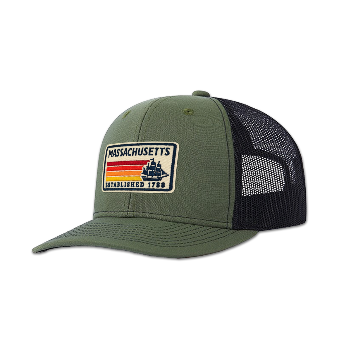 Massachusetts Heritage Trucker Hat | Vintage Mesh Back Outdoor Cap