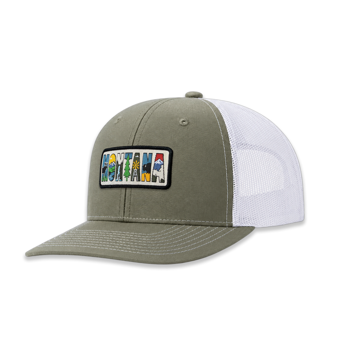Montana Trucker Hat | Scenic Letter Mesh Back Cap