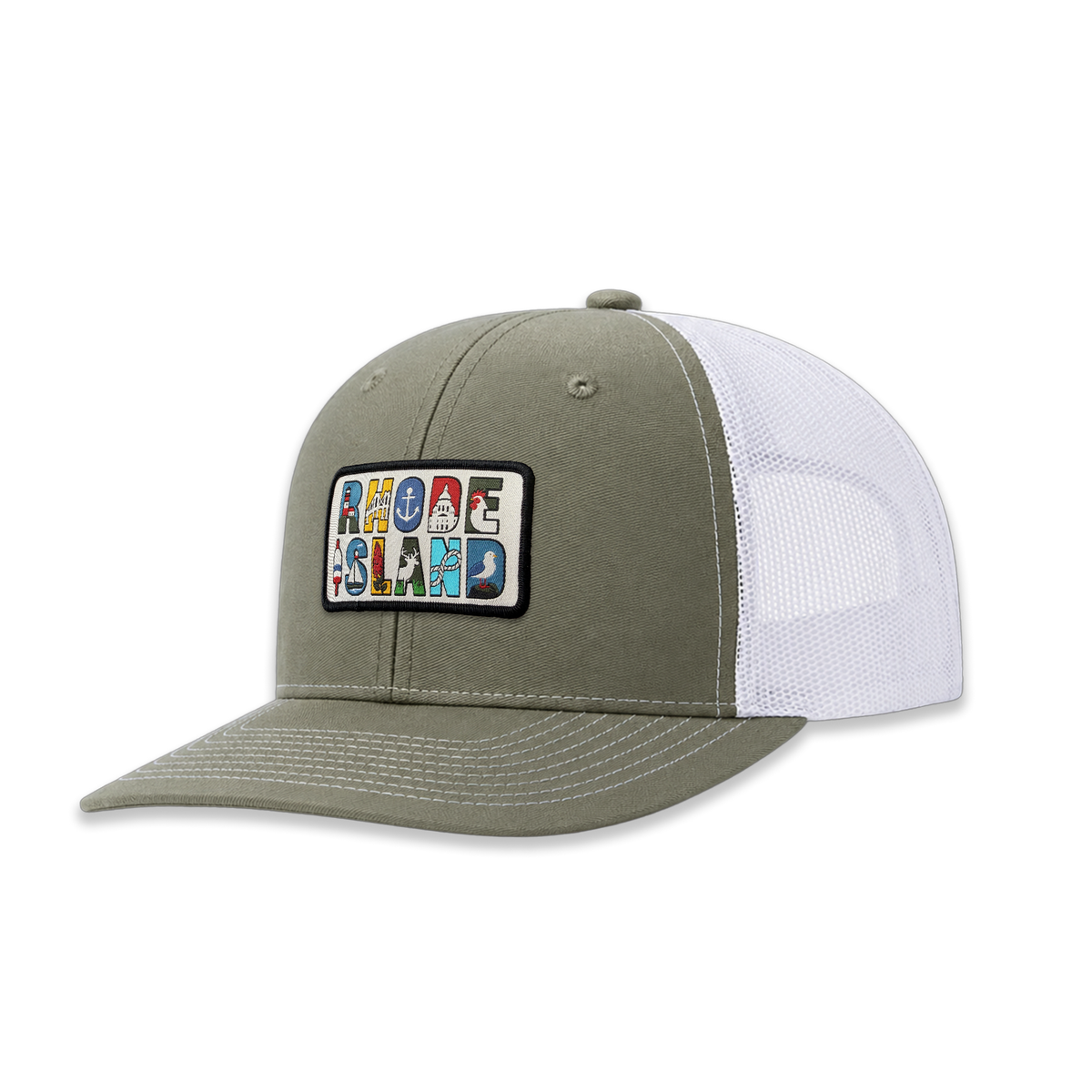 Rhode Island Heritage Trucker Hat | Illustrated Mesh Back Outdoor Cap