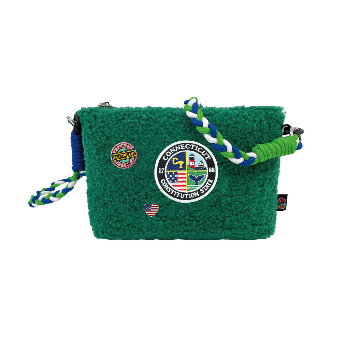Connecticut Sherpa Wallet Sling Bag | Cozy Mini Crossbody Travel Bag