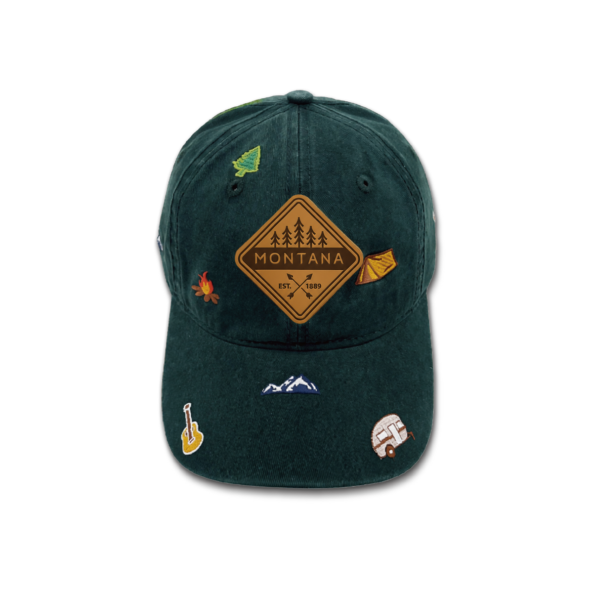 Montana All Over Embroidered Baseball Cap – Vintage Adventure Style