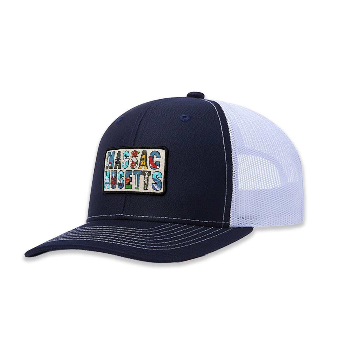 Massachusetts Heritage Trucker Hat | Illustrated Mesh Back Outdoor Cap