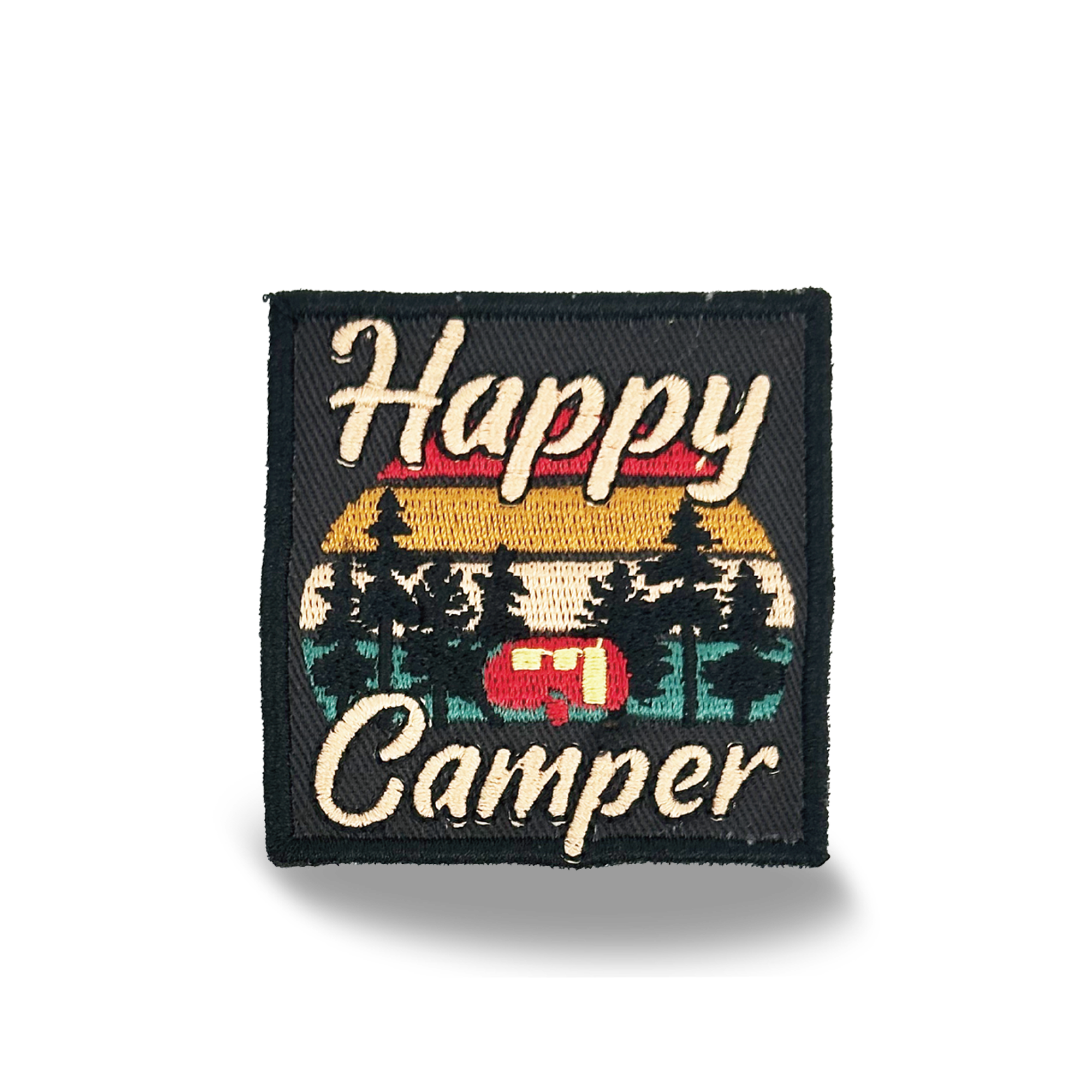 Happy Camper Sunset Iron On Embroidery Patch