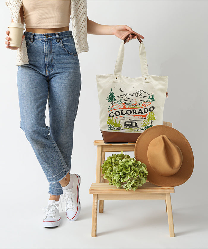 Colorado Campfire Nights Canvas Tote Bag