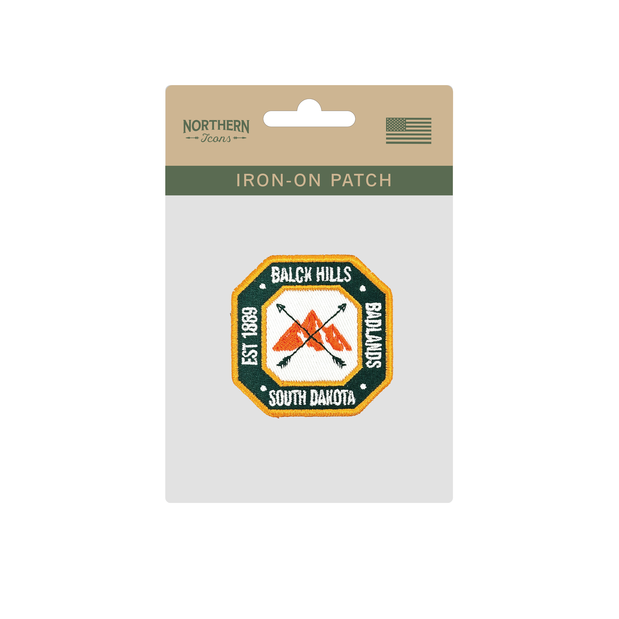 South Dakota Black Hills & Badlands Iron On Embroidery Patch