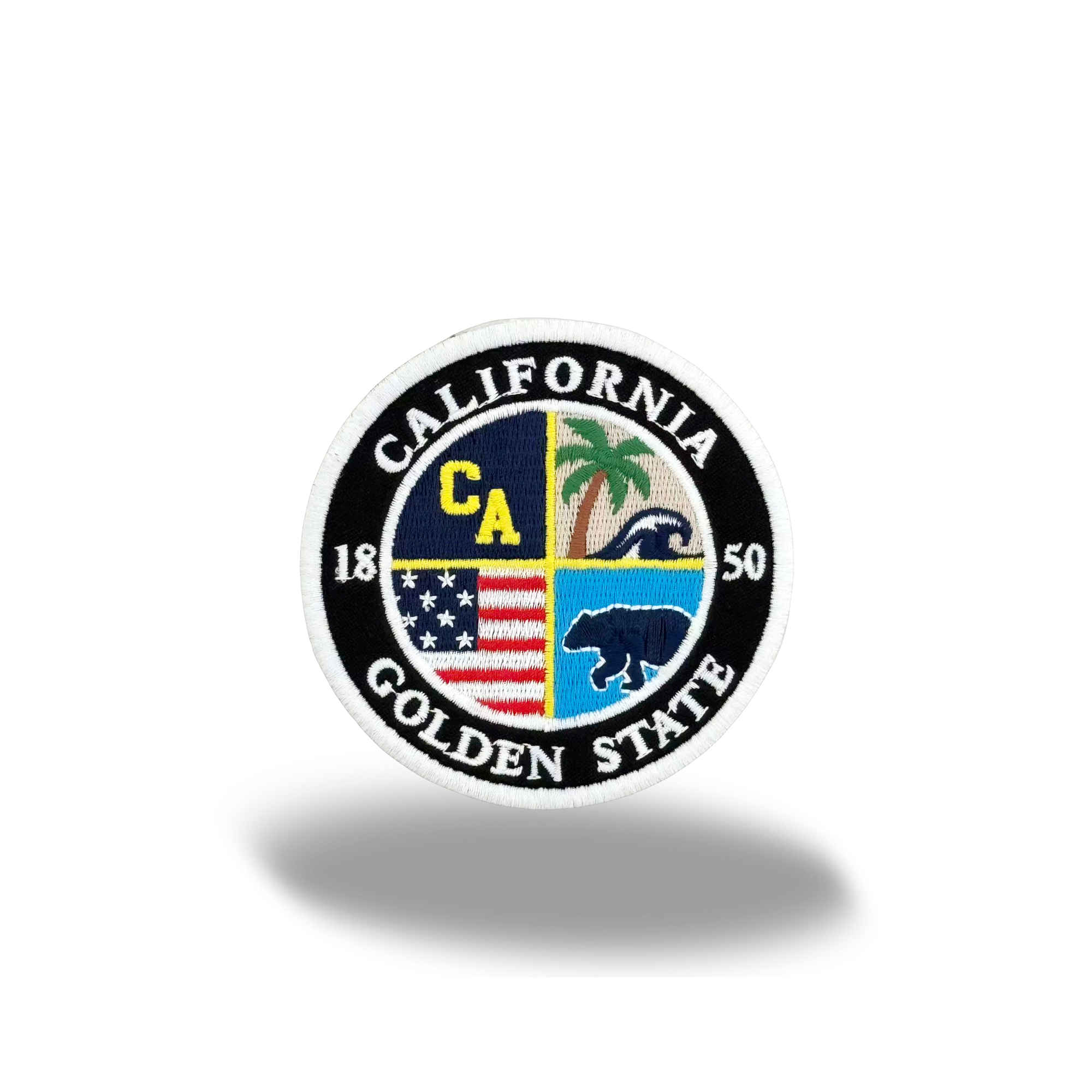 California Golden State Embroidered Iron-On Patch Vintage Travel Badge