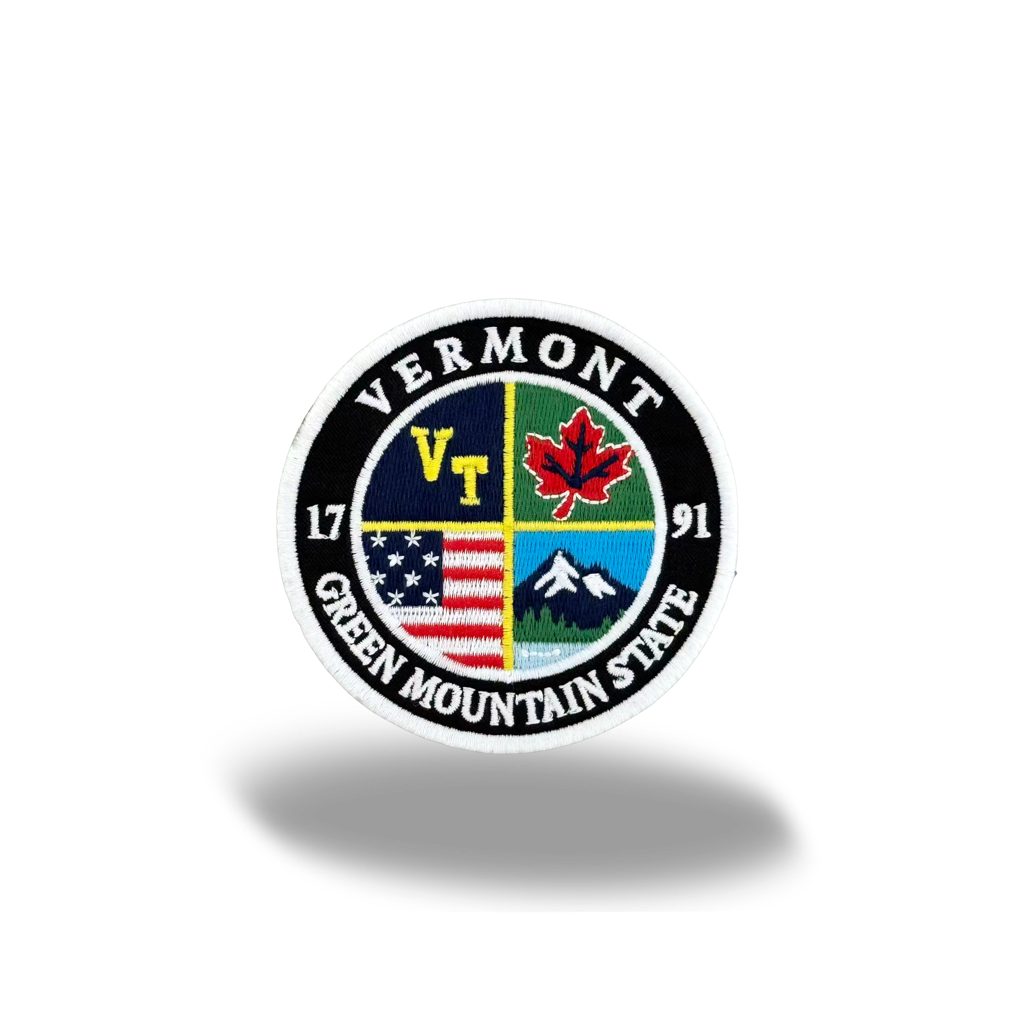 Vermont Green Mountain State Embroidered Patch Vintage Travel Badge Iron On