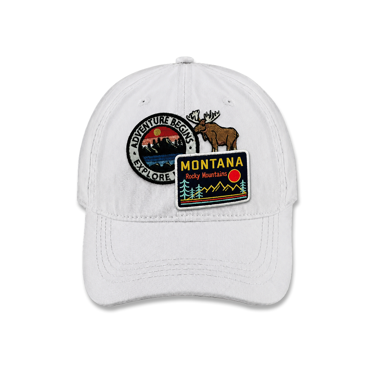 Montana Outdoor Lifestyle Triple Patches Embroidered Cap