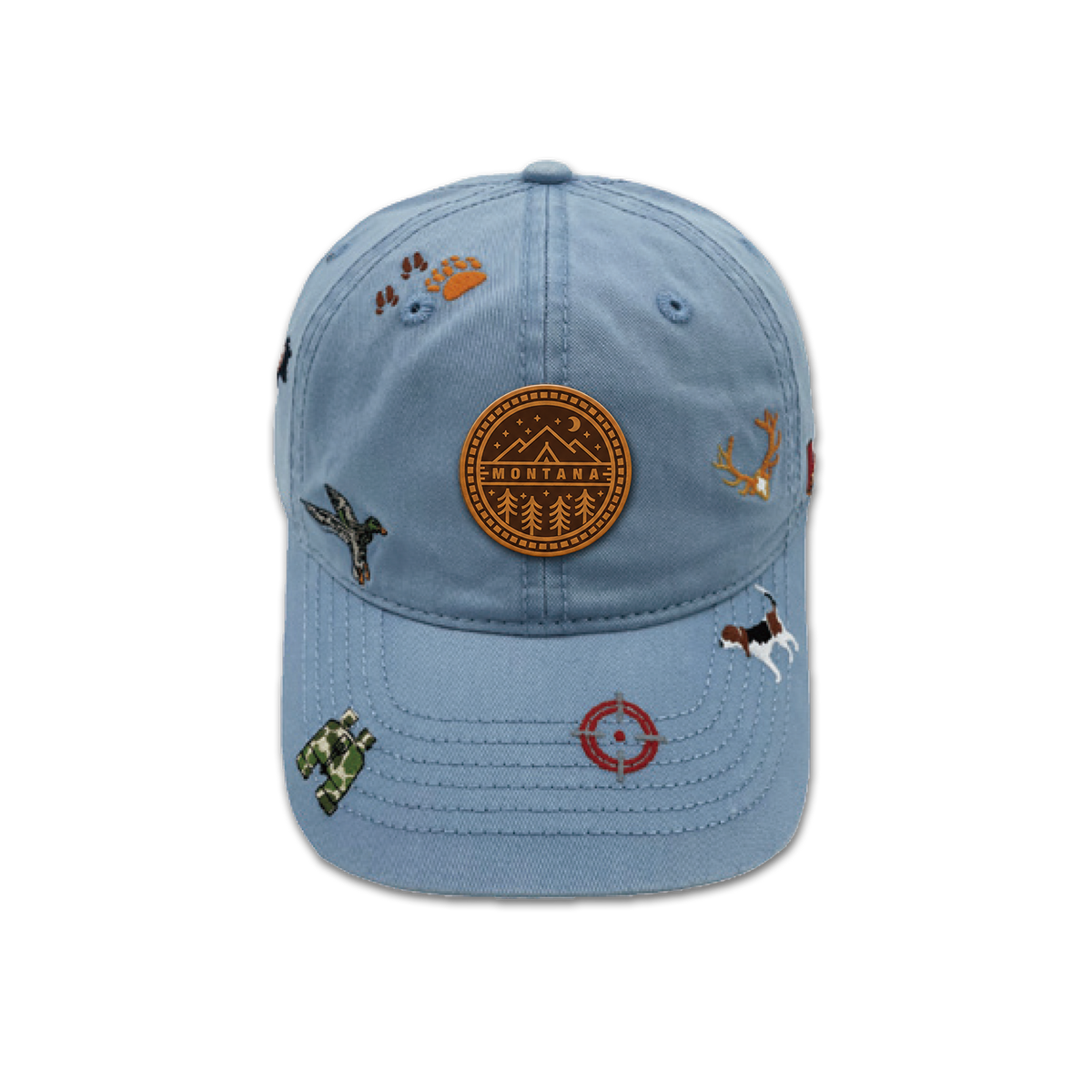 Montana Wilderness Lifestyle All Over Embroidered Baseball Cap