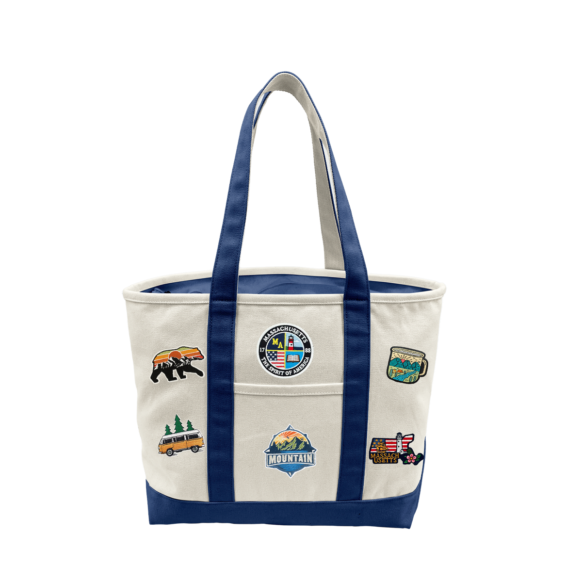Massachusetts Heritage Canvas Tote Bag - Everyday Travel Carryall