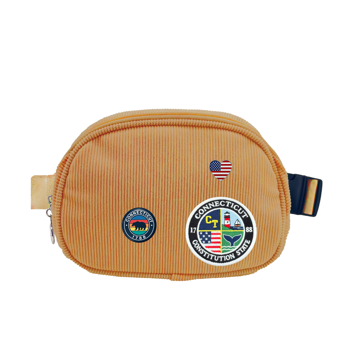 Connecticut Corduroy Belt Bag | Lightweight Travel Crossbody Waist Bag