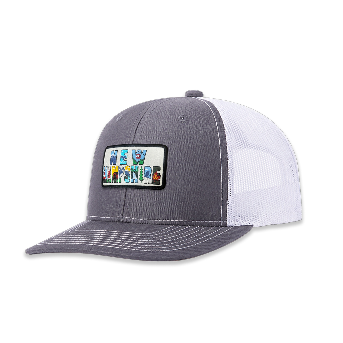 New Hampshire Trucker Hat | Adventure Letter Mesh Back Cap