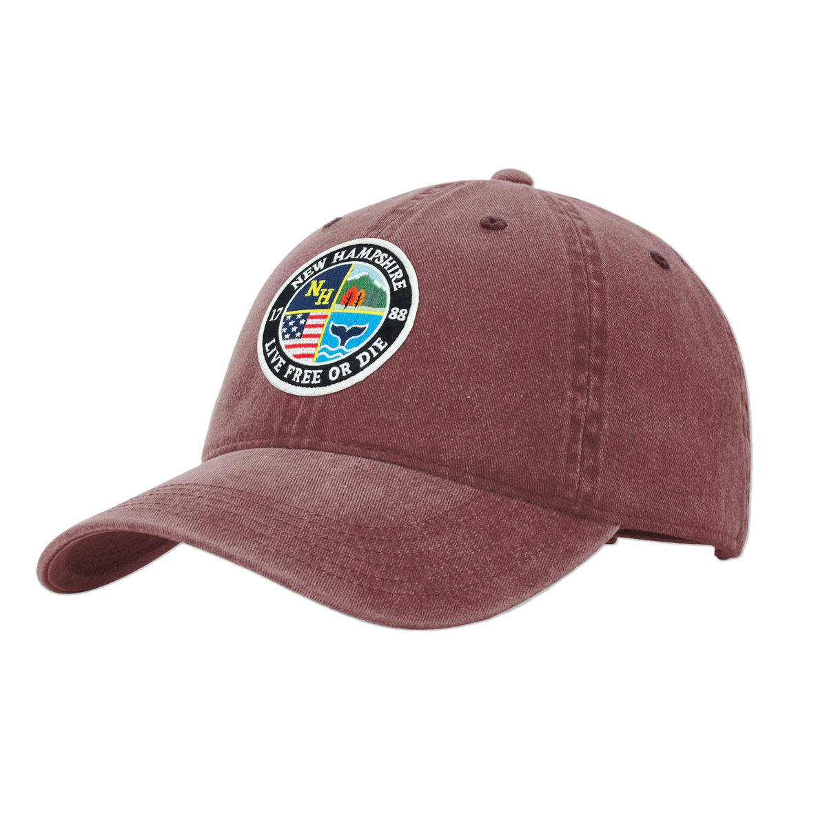 New Hampshire Pigment Dye Washed Baseball Cap | Vintage Outdoor Travel Hat
