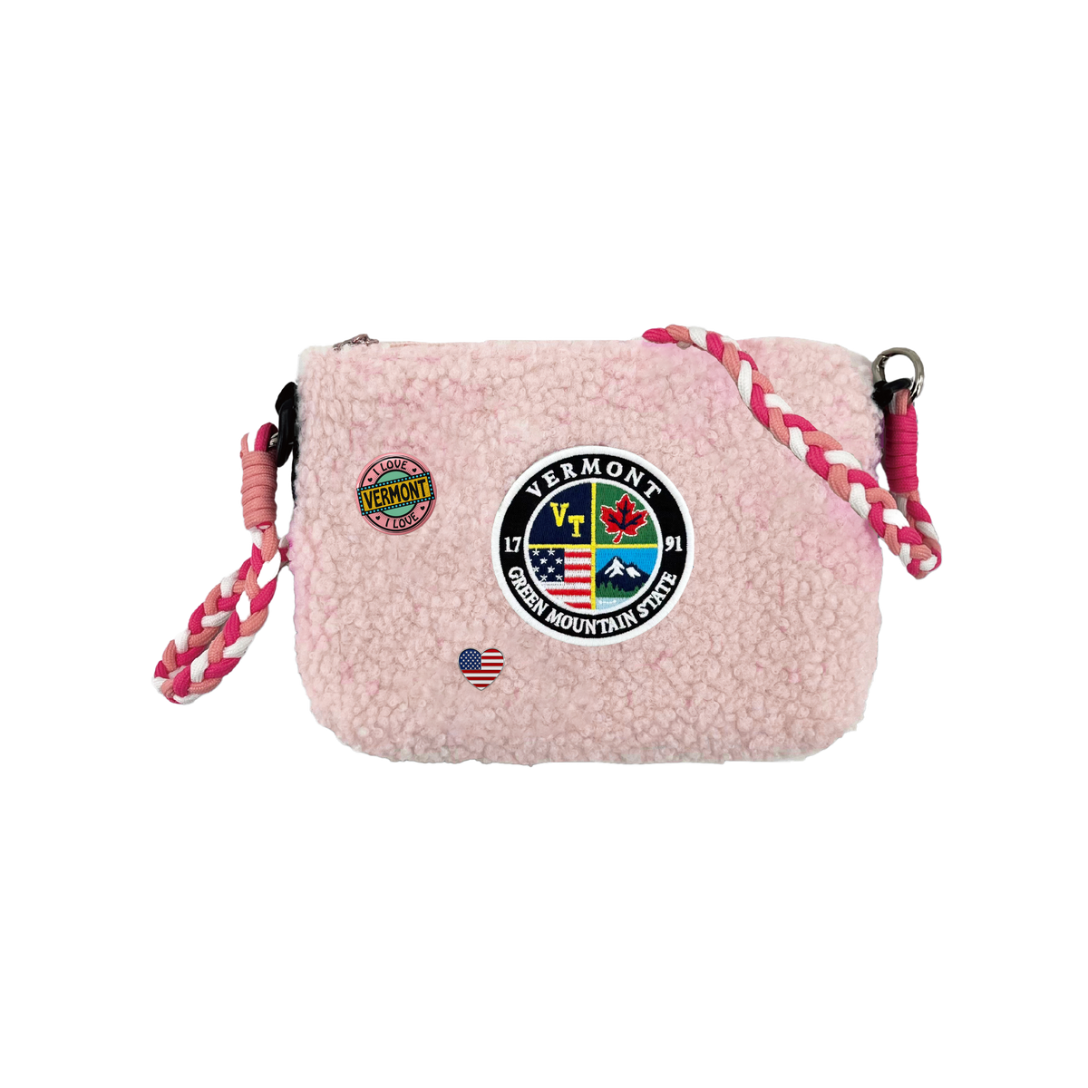 Vermont Sherpa Wallet Sling Bag | Cozy Fleece Mini Crossbody Bag