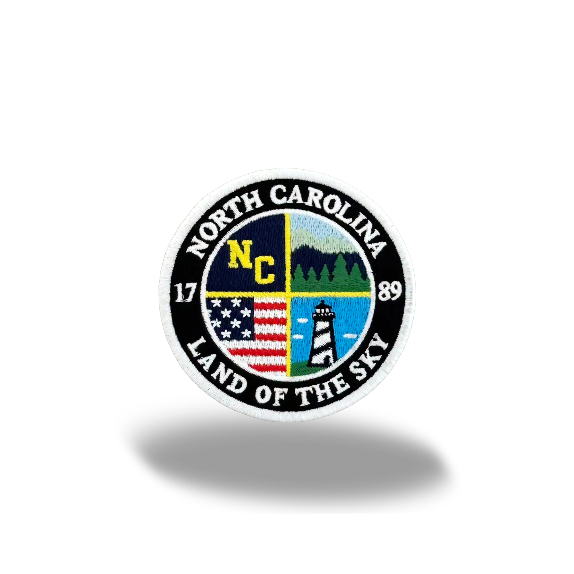 North Carolina Land of the Sky Embroidered Iron-On Patch State Travel Badge