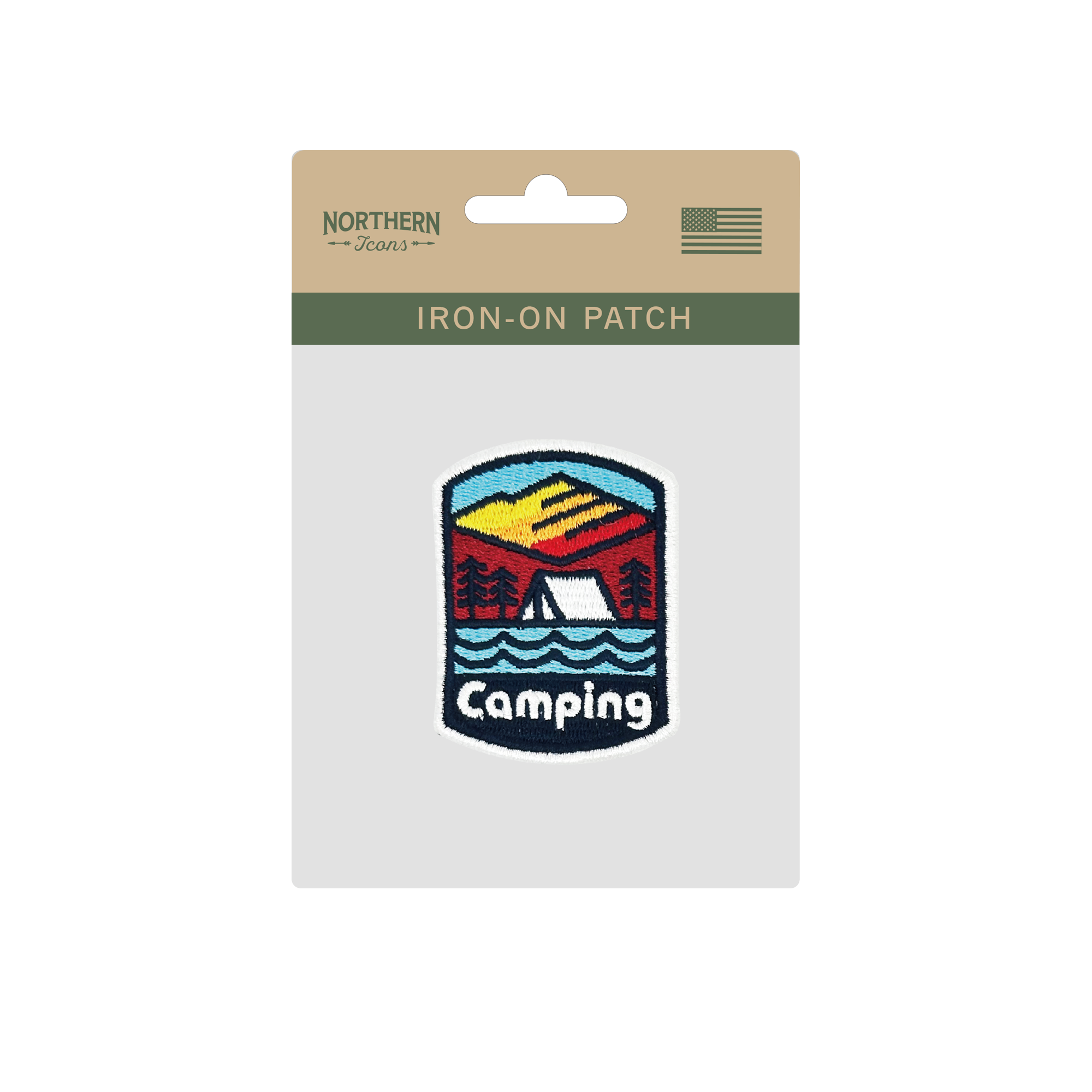 Camping Iron On Embroidery Patch