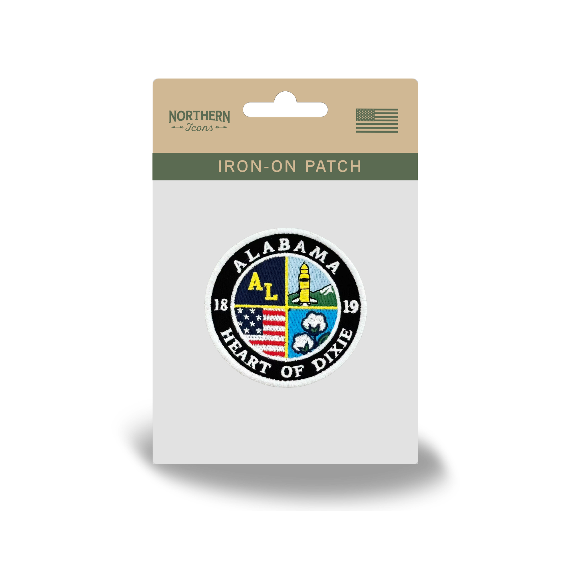 Alabama Heart of Dixie Embroidered Patch