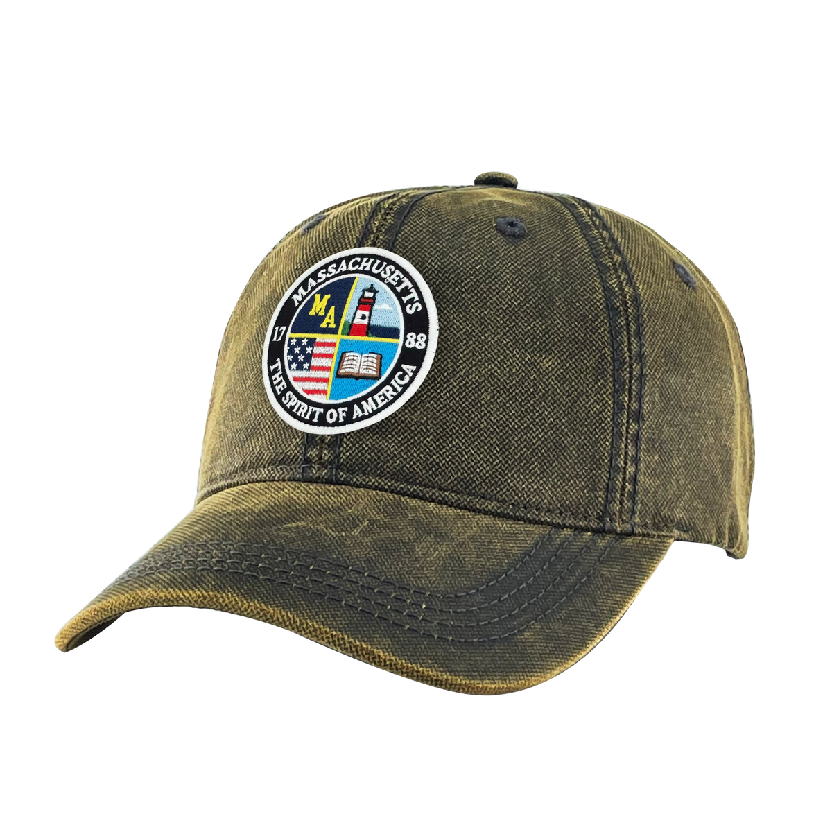 Massachusetts Heritage Oilskin Washed Cap - Vintage Outdoor Baseball Hat