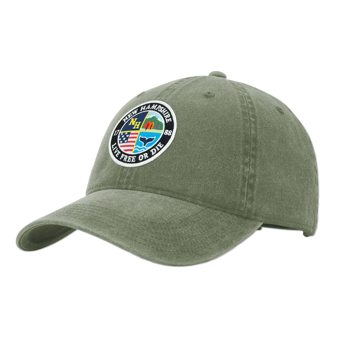 New Hampshire Pigment Dye Washed Baseball Cap | Vintage Outdoor Travel Hat