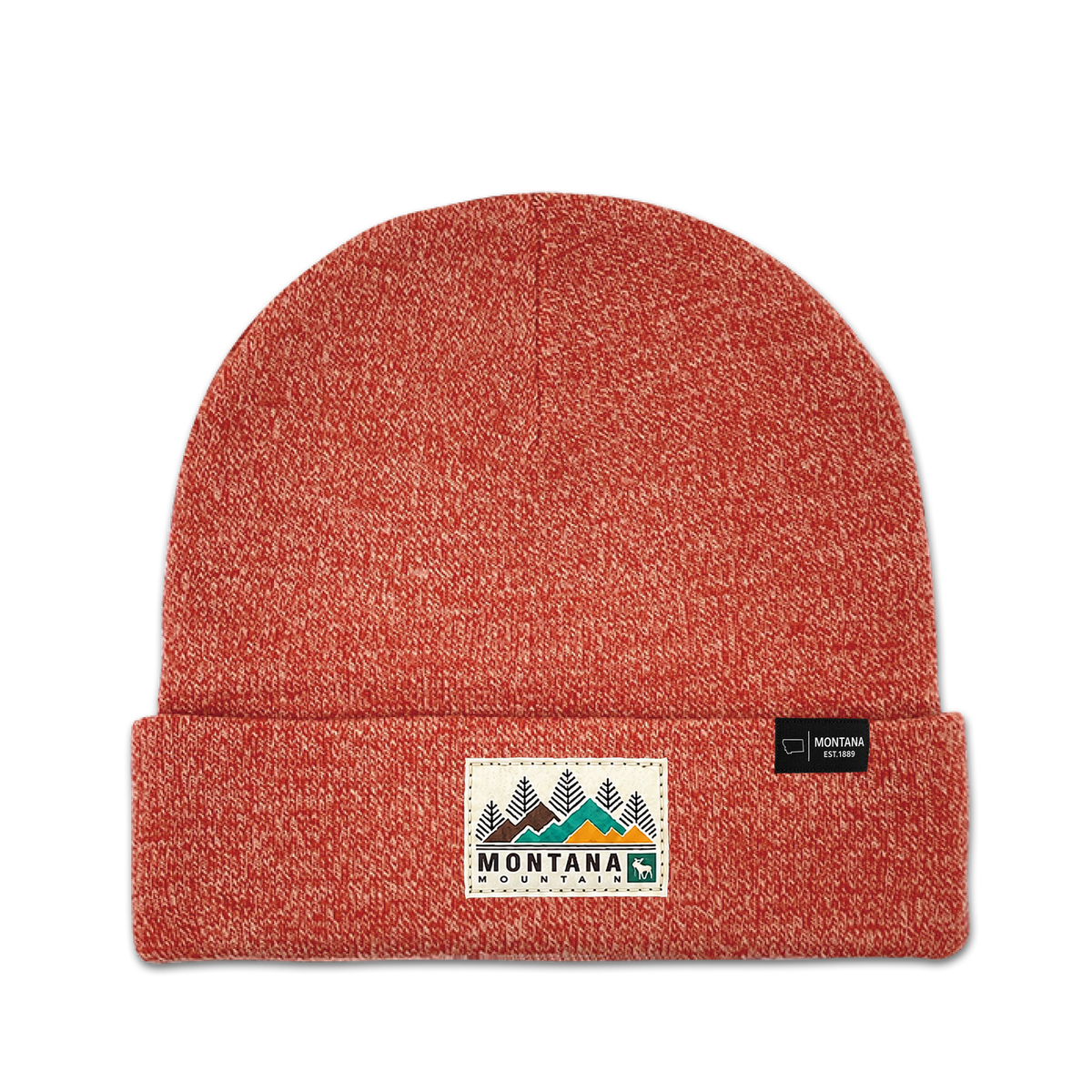 Montana Mountain Heathered Cuffed Beanie - Outdoor Winter Hat