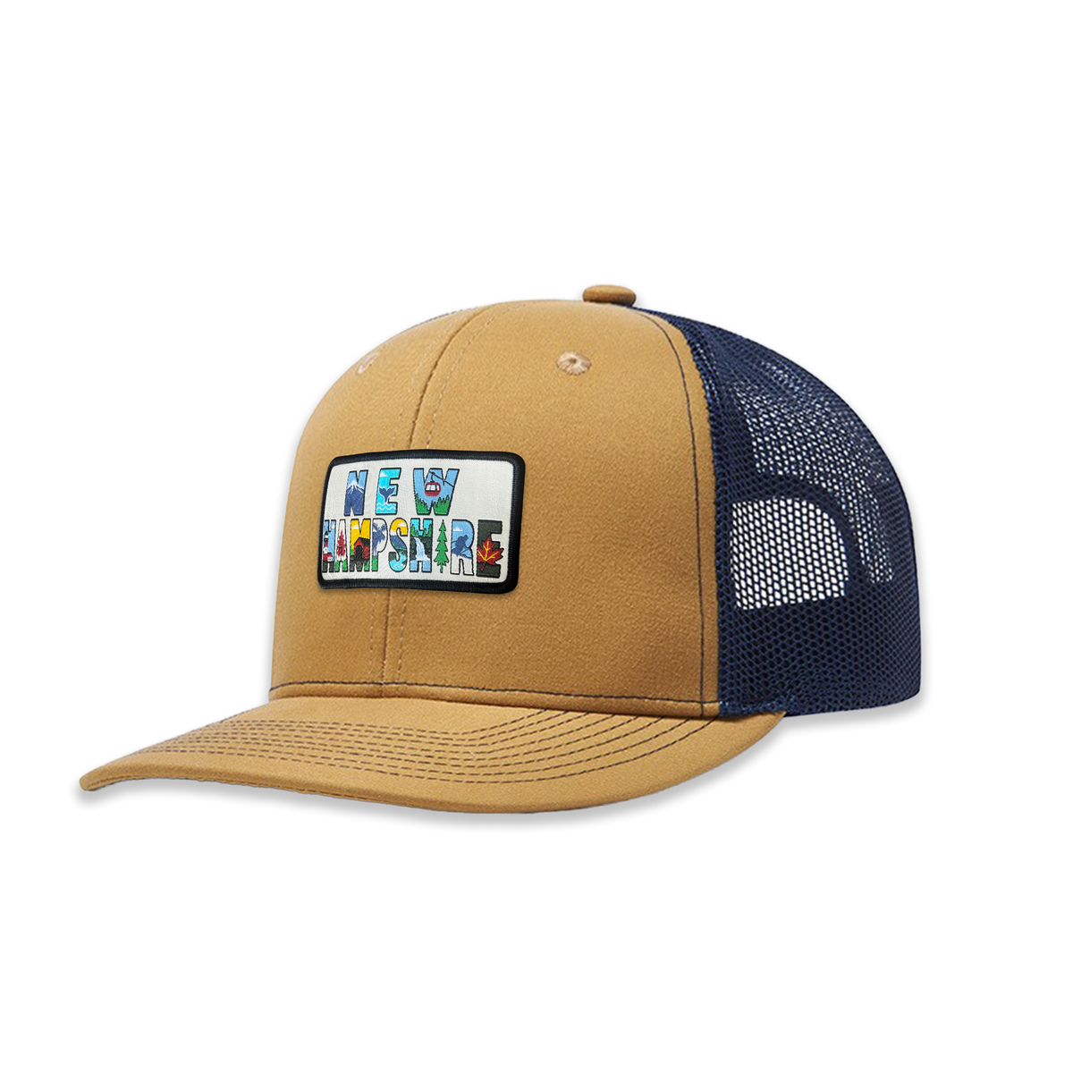 New Hampshire Trucker Hat | Adventure Letter Mesh Back Cap