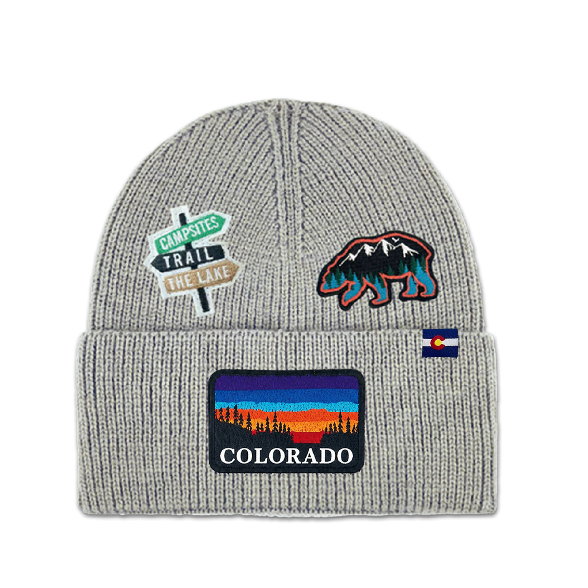 Colorado Forest Bear Explorer Cuffed Beanie | Mountain Outdoor Winter Hat