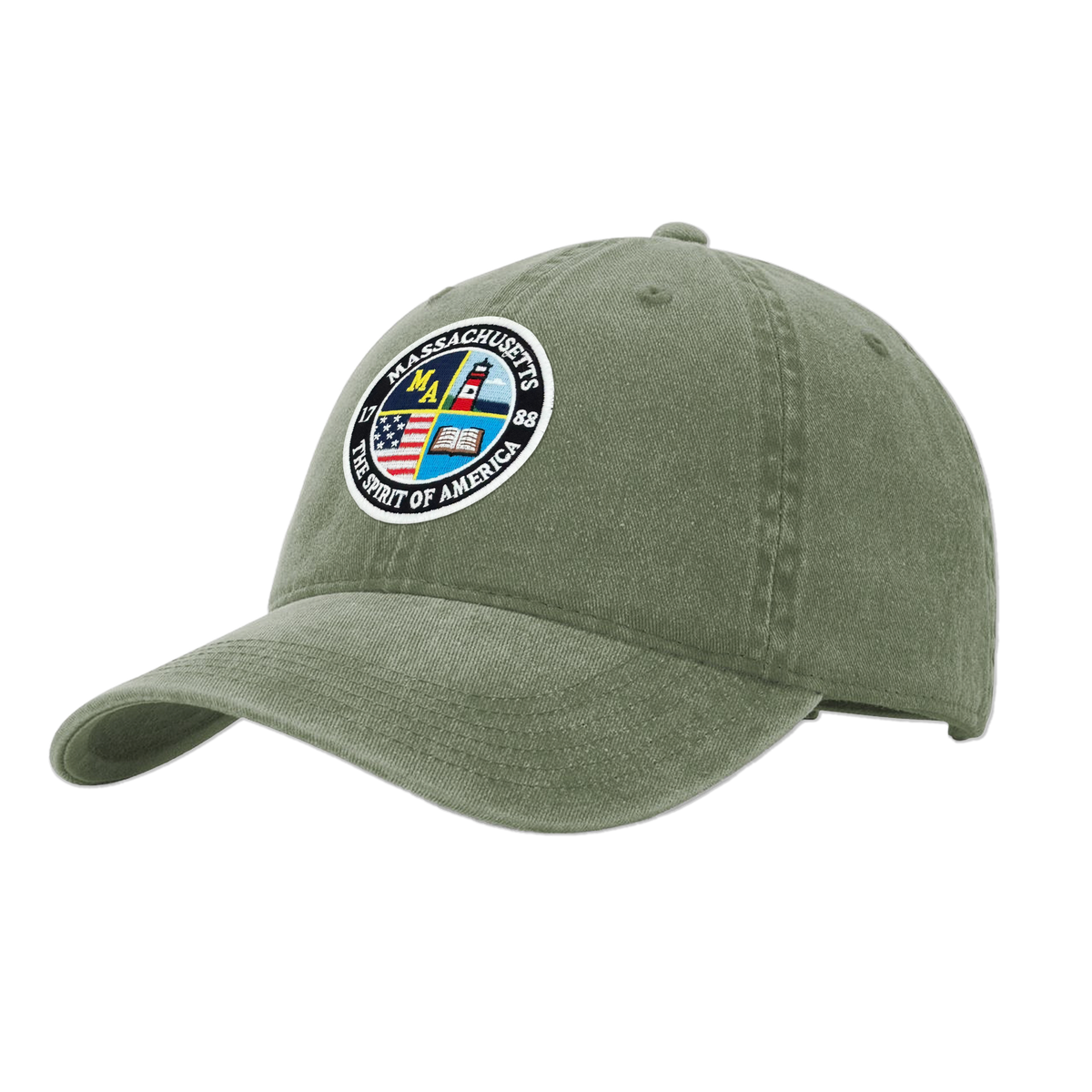 Massachusetts Heritage Pigment Dye Washed Cap - Vintage Outdoor Baseball Hat