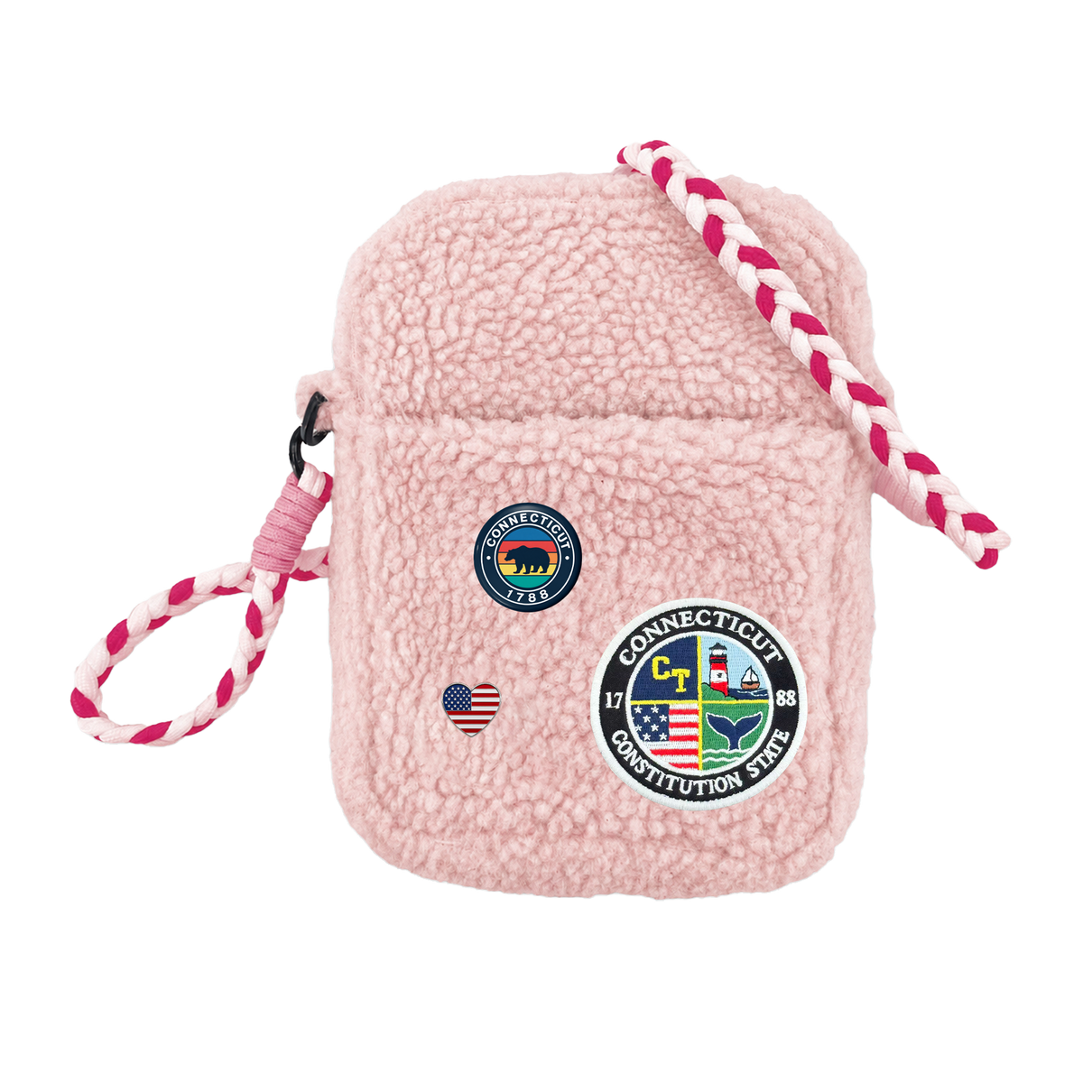 Connecticut Sherpa Mini Crossbody Bag | Cozy Travel Shoulder Bag