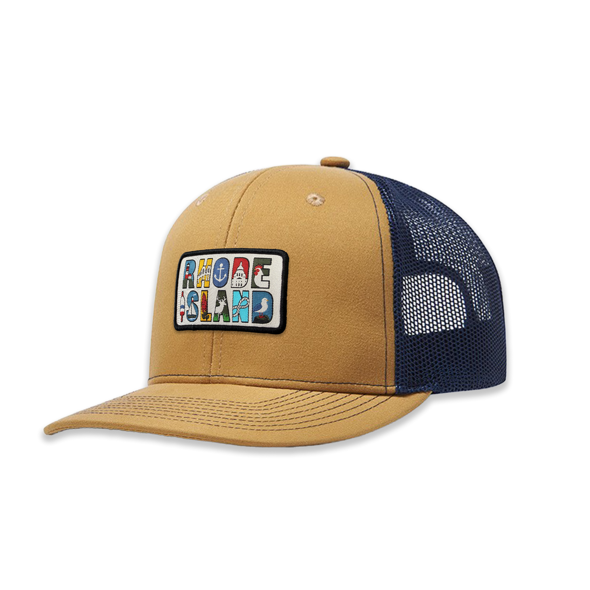 Rhode Island Heritage Trucker Hat | Illustrated Mesh Back Outdoor Cap
