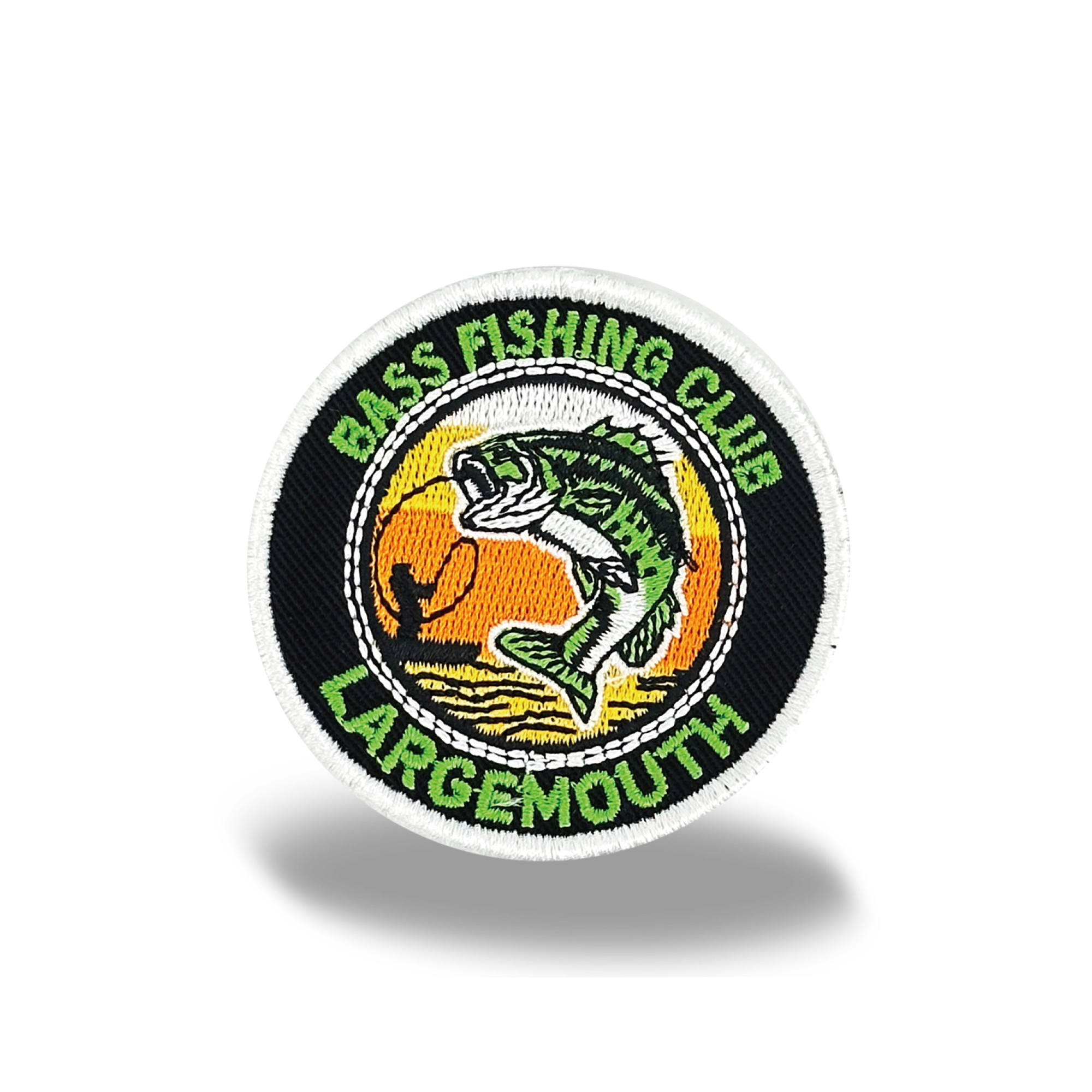 Bass Fishing Club Iron On Embroidery Patch