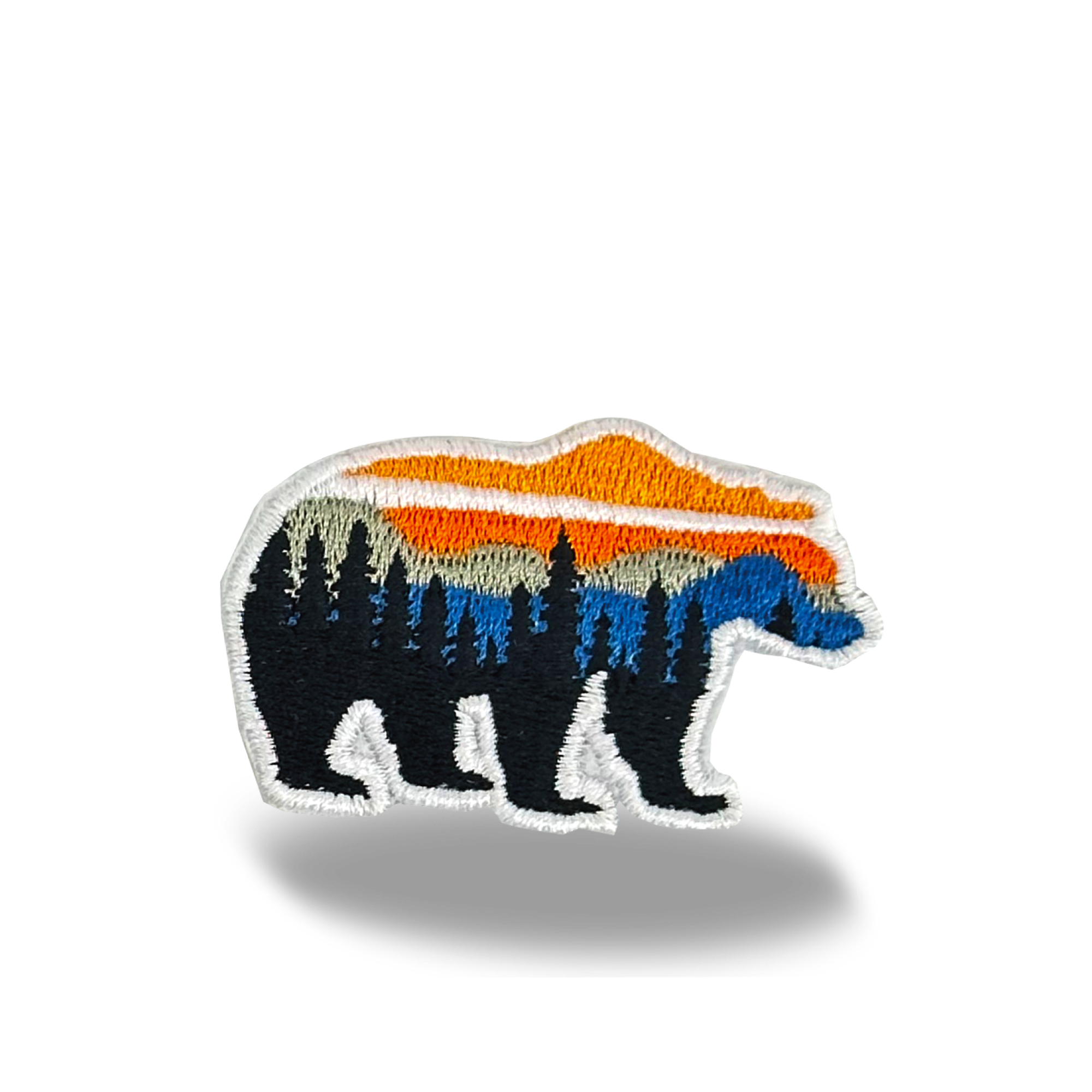 Sunset Bear Wilderness Iron On Embroidery Patch