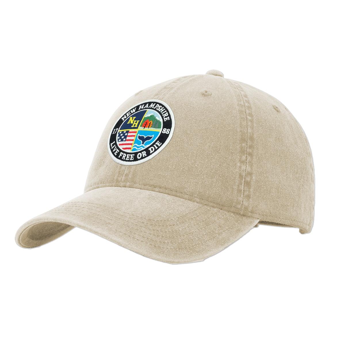 New Hampshire Pigment Dye Washed Baseball Cap | Vintage Outdoor Travel Hat