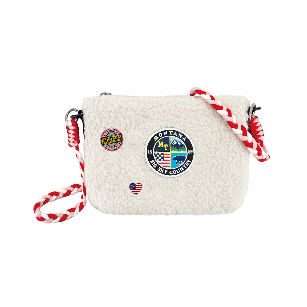 Montana Big Sky Sherpa Wallet Sling Bag - Cozy Mini Crossbody Bag